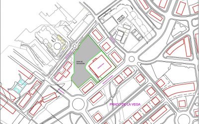 Aparcamiento en el barrio de La Corredoria (Oviedo)