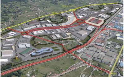 Urbanización 1ª fase del área industrial de Bobes (Siero).