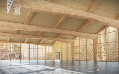 Cubierta de la Pista Deportiva del Cerro de Santa Catalina (Gijón).