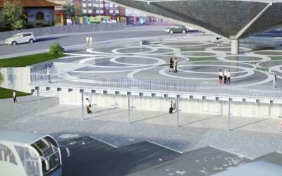 Estación de autobuses en Pola de Siero.