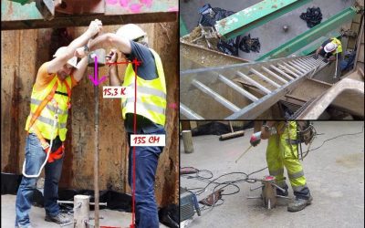 Ensayos de golpeo en punta de pernos soldados.