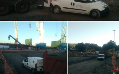 Tanque de almacenamiento de productos químicos, en la margen derecha de la ría (Puerto de Avilés).