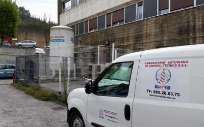 Trabajos en en el Hospital de Galdakao (Bizkaia).