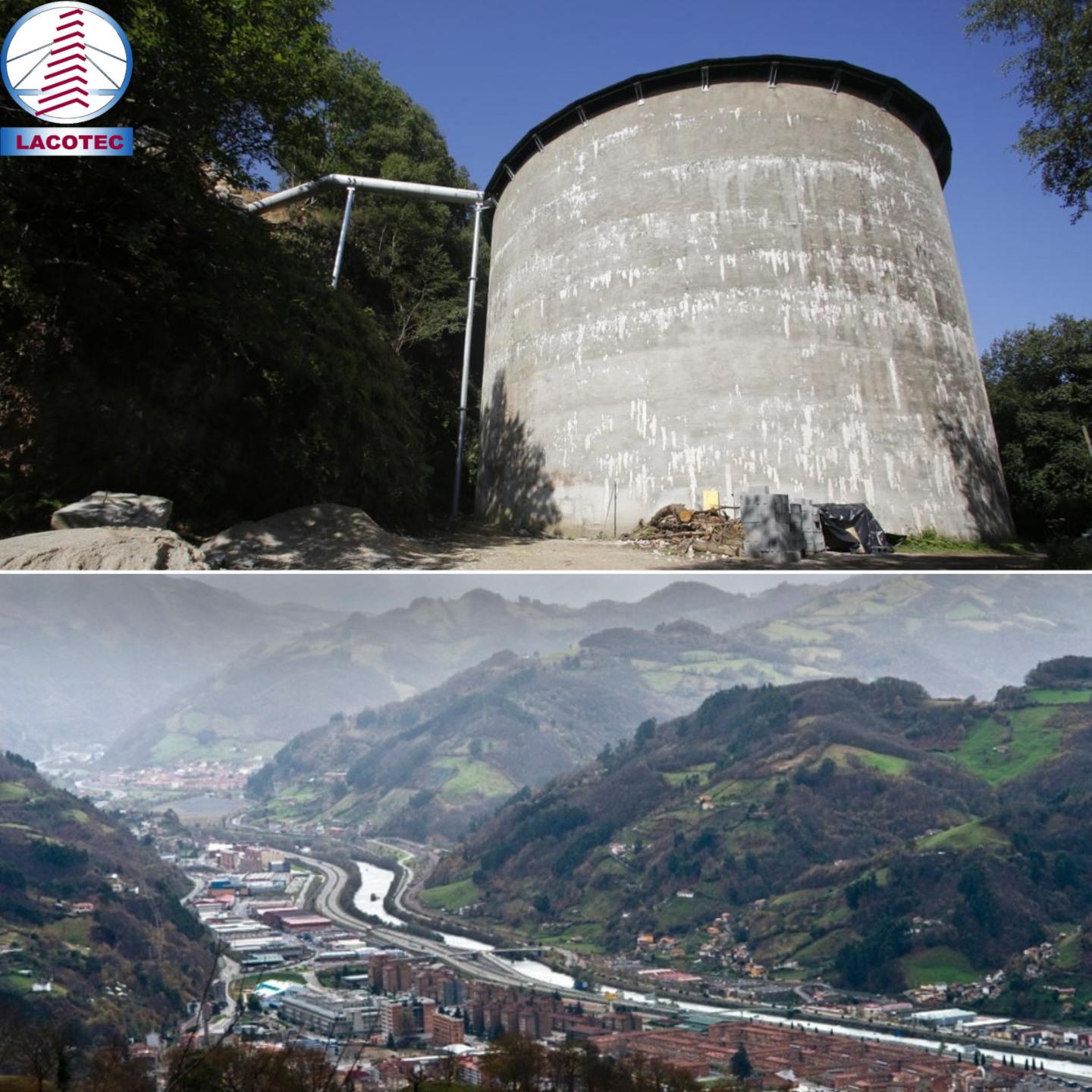 Nuevo depósito de agua en La Herradura (Mieres)