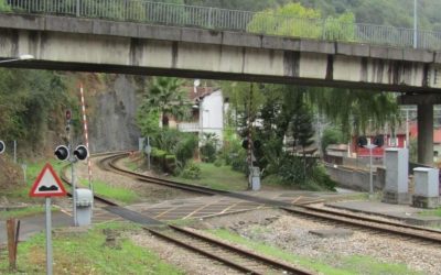 Supresión de dos pasos a nivel de la estación de Ablaña (Mieres).