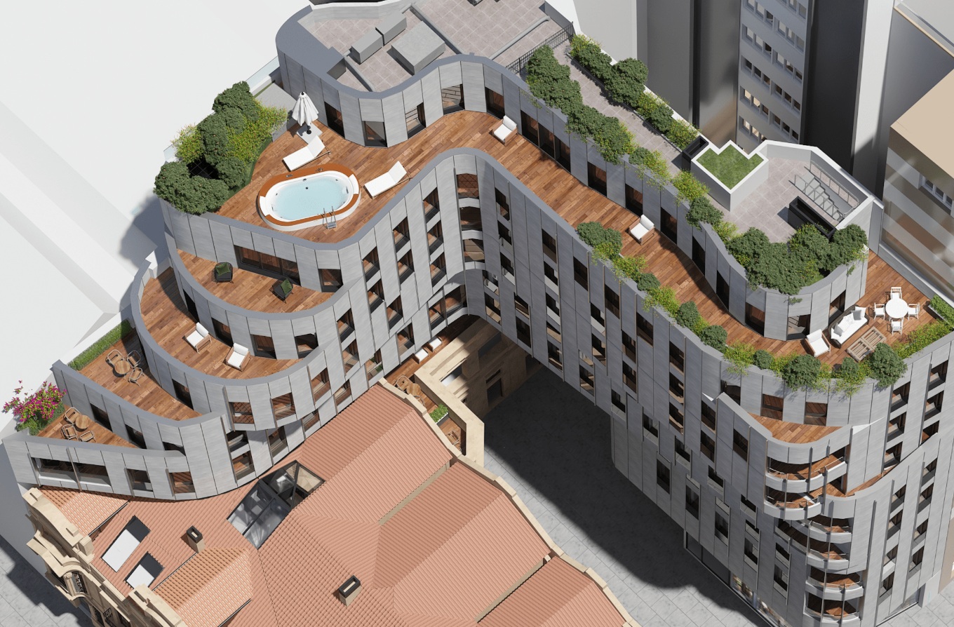 Edificio para viviendas" en la c/. San Bernardo 23 - esquina con c/. Emilio Villa (Gijón, Asturias)